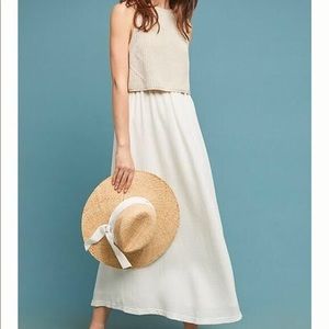 Anthropologie Moth Linen Maxi Dress